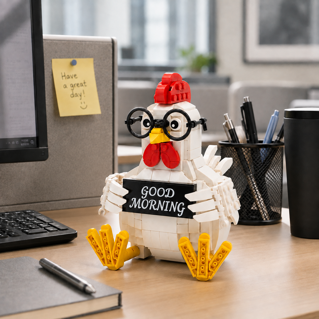 Good Morning Rooster Building Block Set