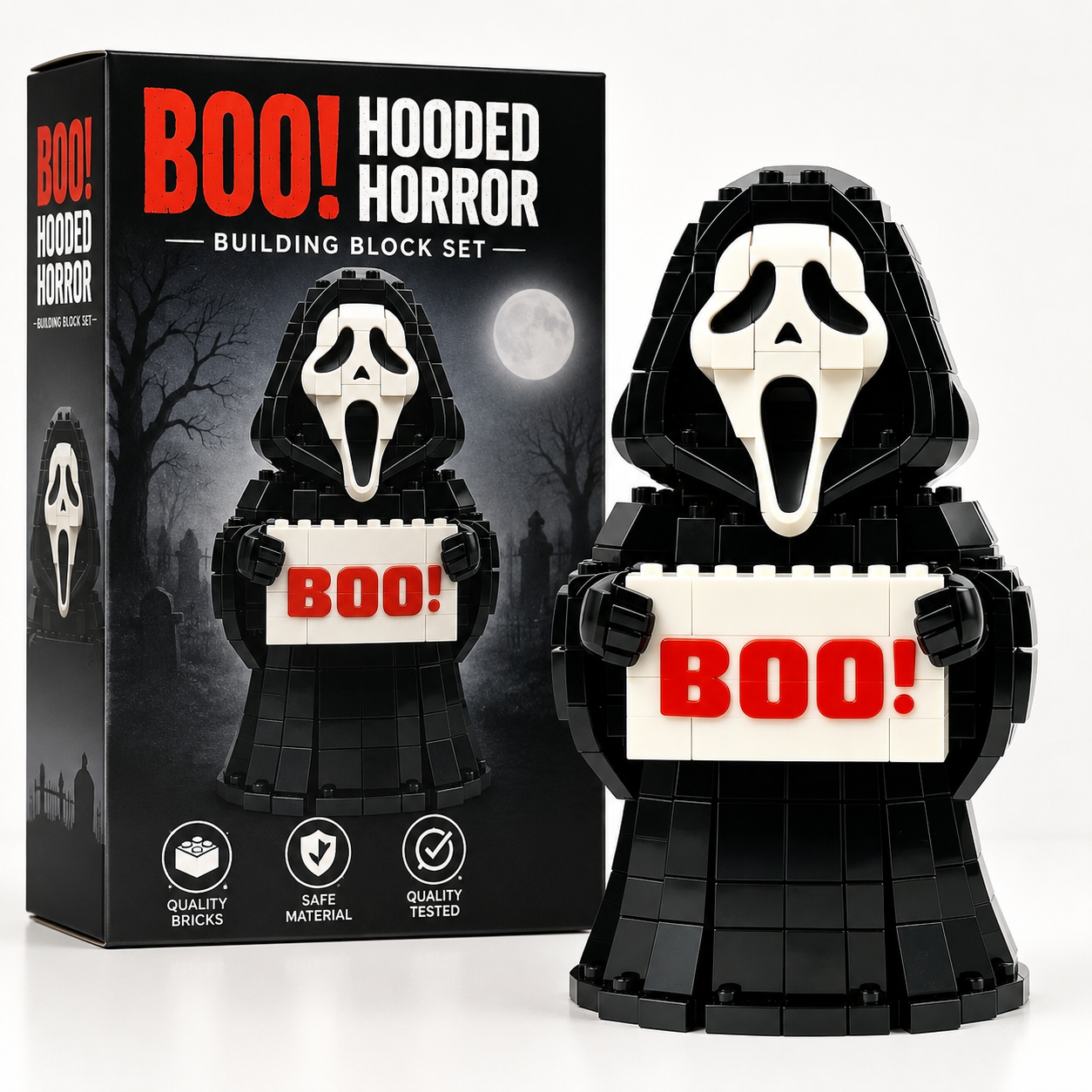 BOO! Hooded Horror Building Block Set
