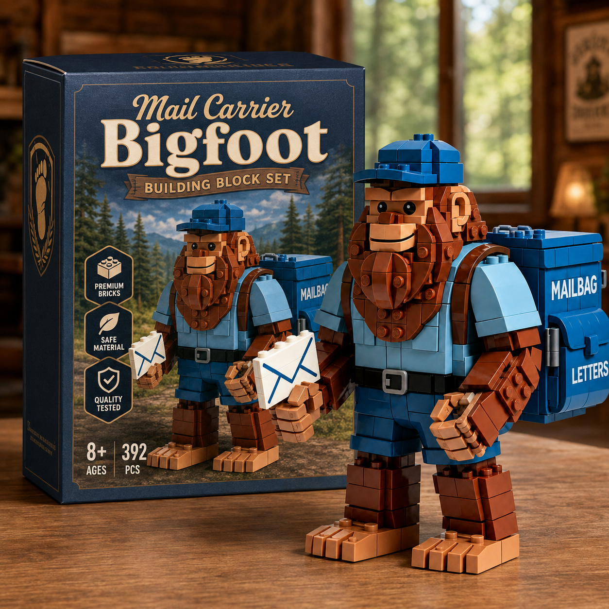 Forest Mailman Bigfoot Building Block Set