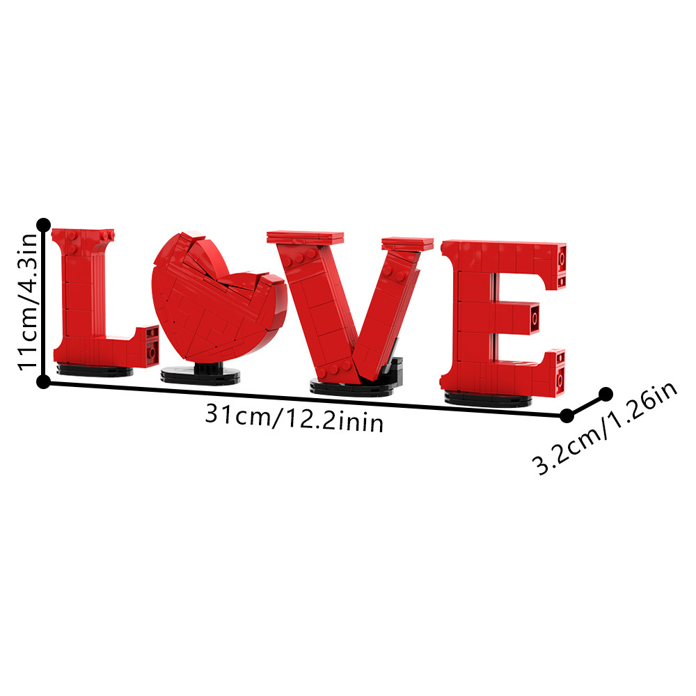 LOVE Brick Set – Romantic Gift for Valentine's Day & Anniversaries