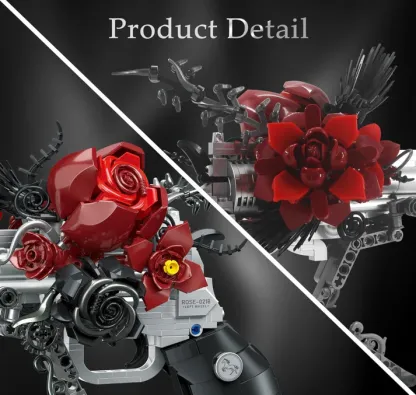 Guns & Petals Decorative Revolver Building Blocks