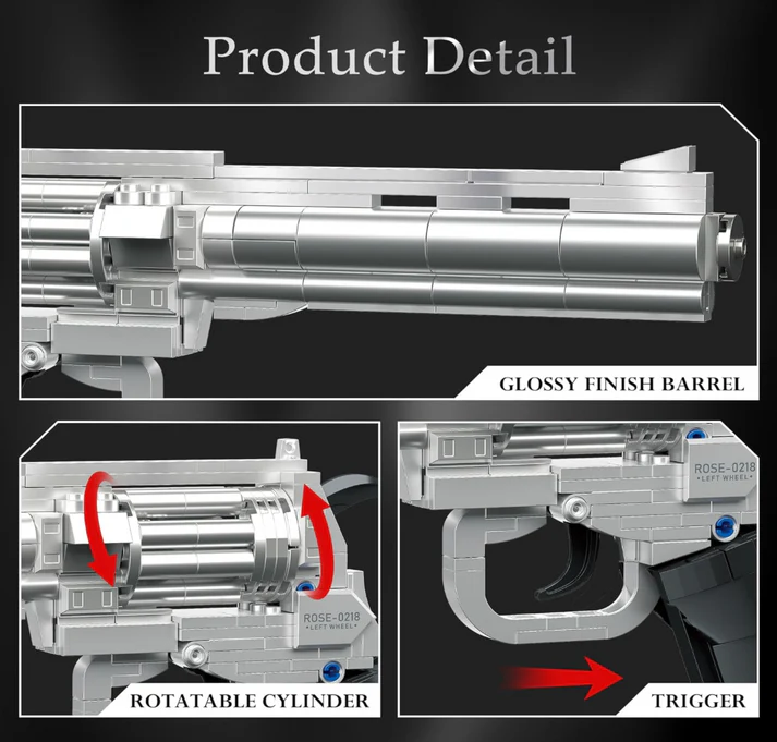 Guns & Petals Decorative Revolver Building Blocks