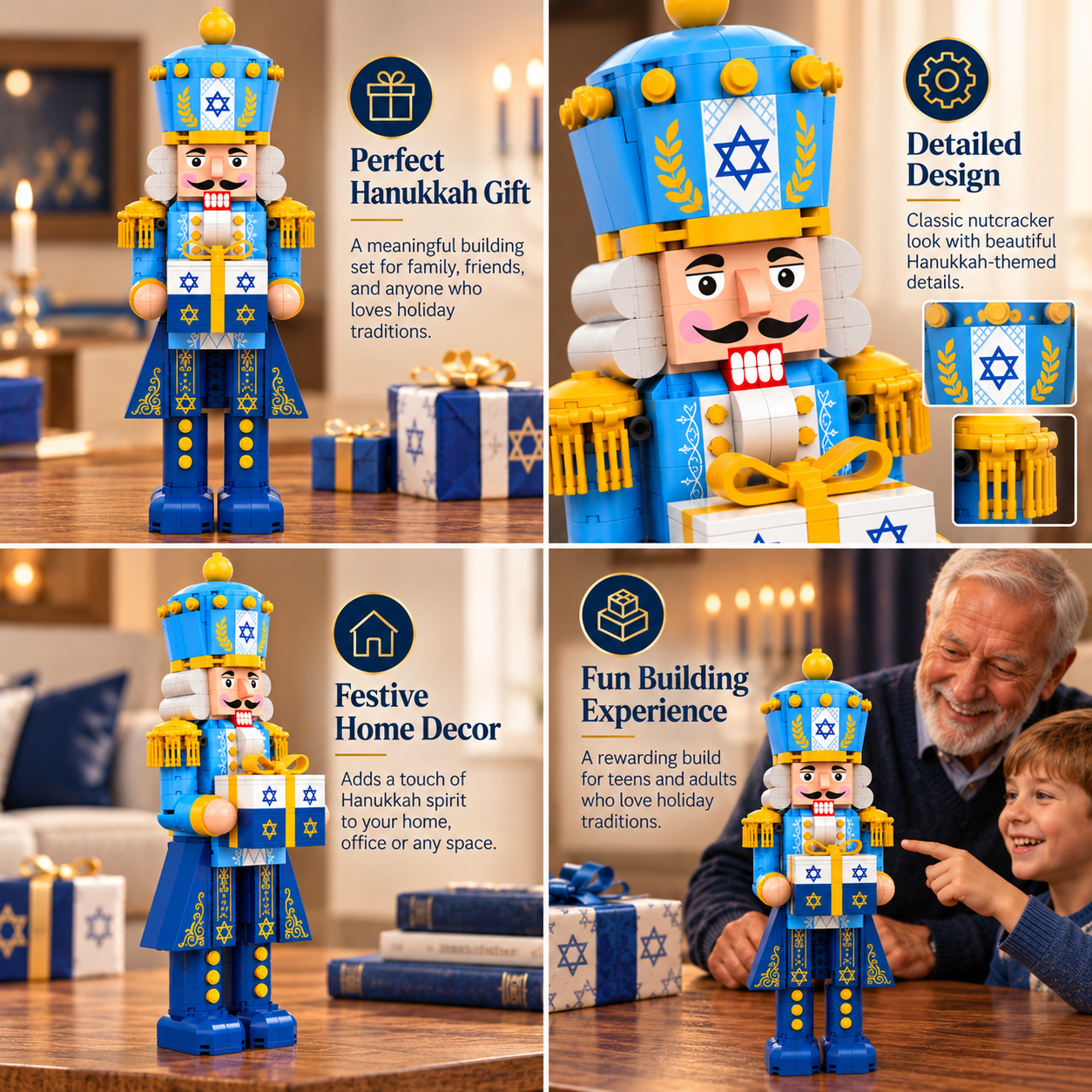 Hanukkah Guardian Nutcracker Building Block Set