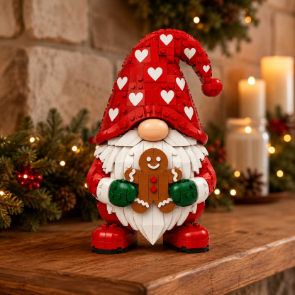 Cozy Christmas Gnome Duo Building Block Set