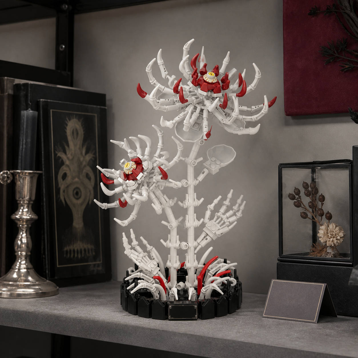 White Bone Spider Lily Building Block Set