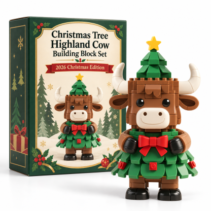 Christmas Tree Highland Cow Building Block Set 🎄 – 2026 Christmas Edition