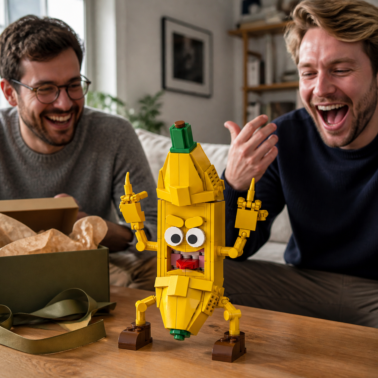Bad Attitude Banana – Double Middle Finger Building Block Set