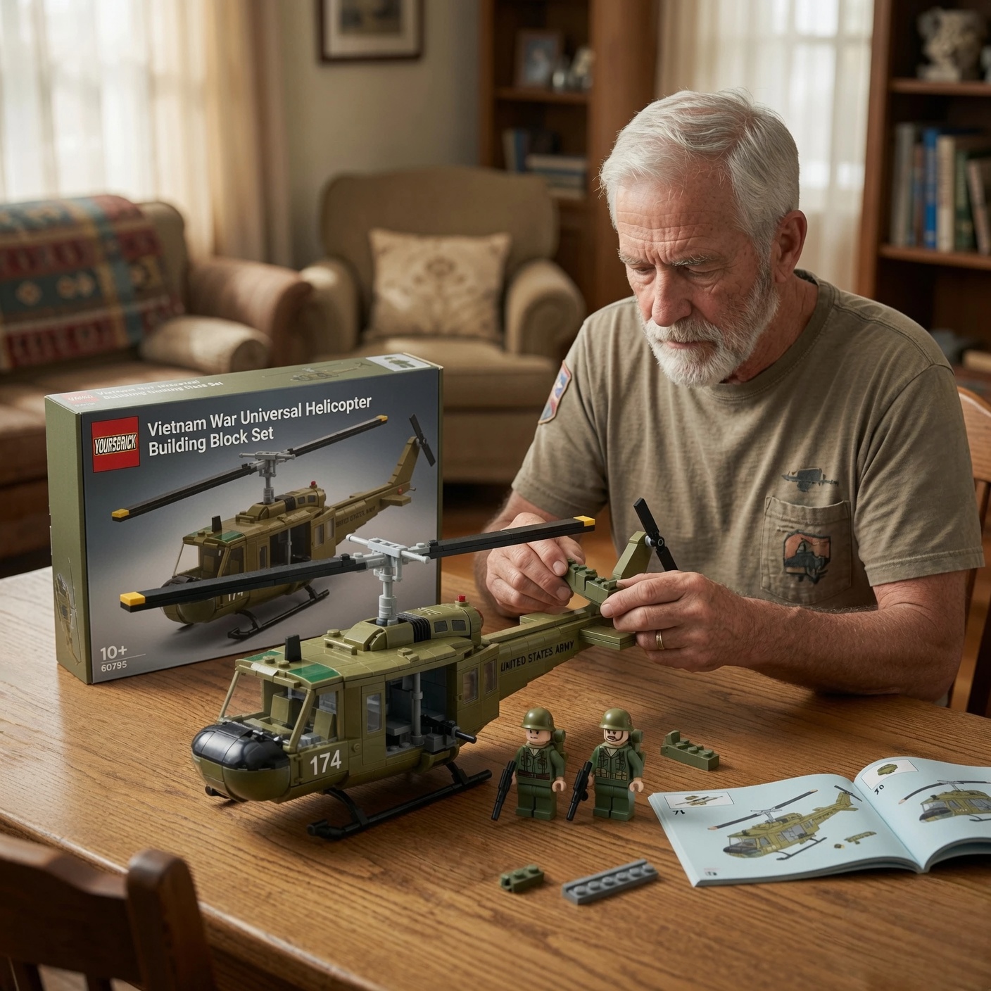 Vietnam War Universal Helicopter Building Block Set🚁