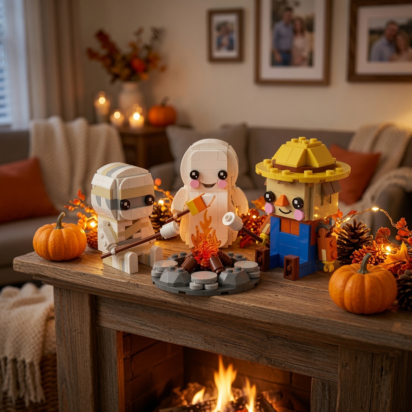Halloween Campfire Friends Building Block Set