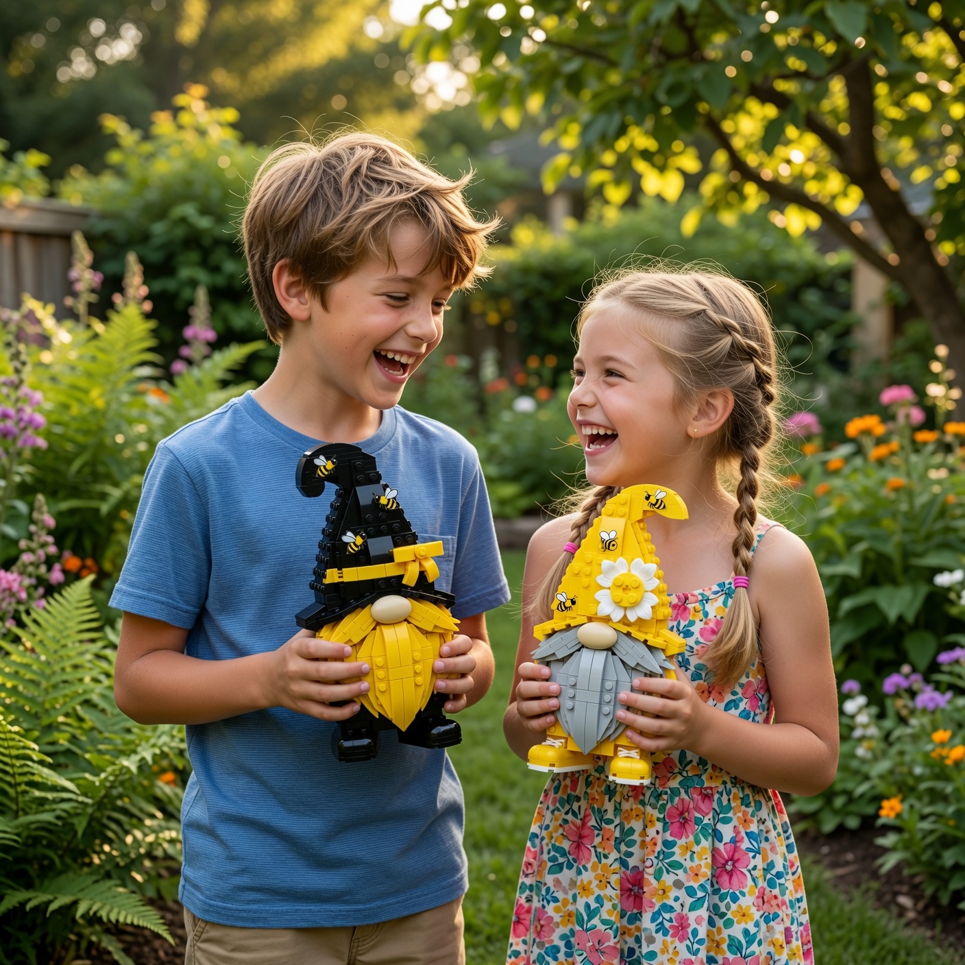 🐝 Bee Garden Gnome Building Block Set – Brixzoo