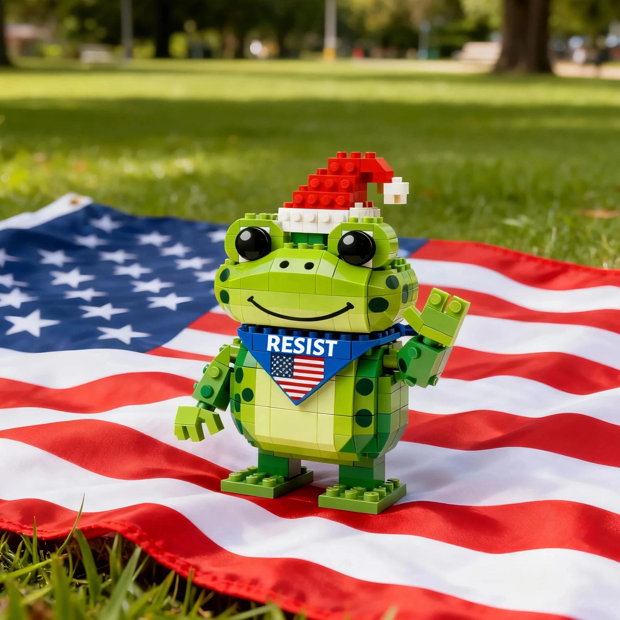 Portland Christmas Frog Brick Set – Build Hope, One Brick at a Time🐸