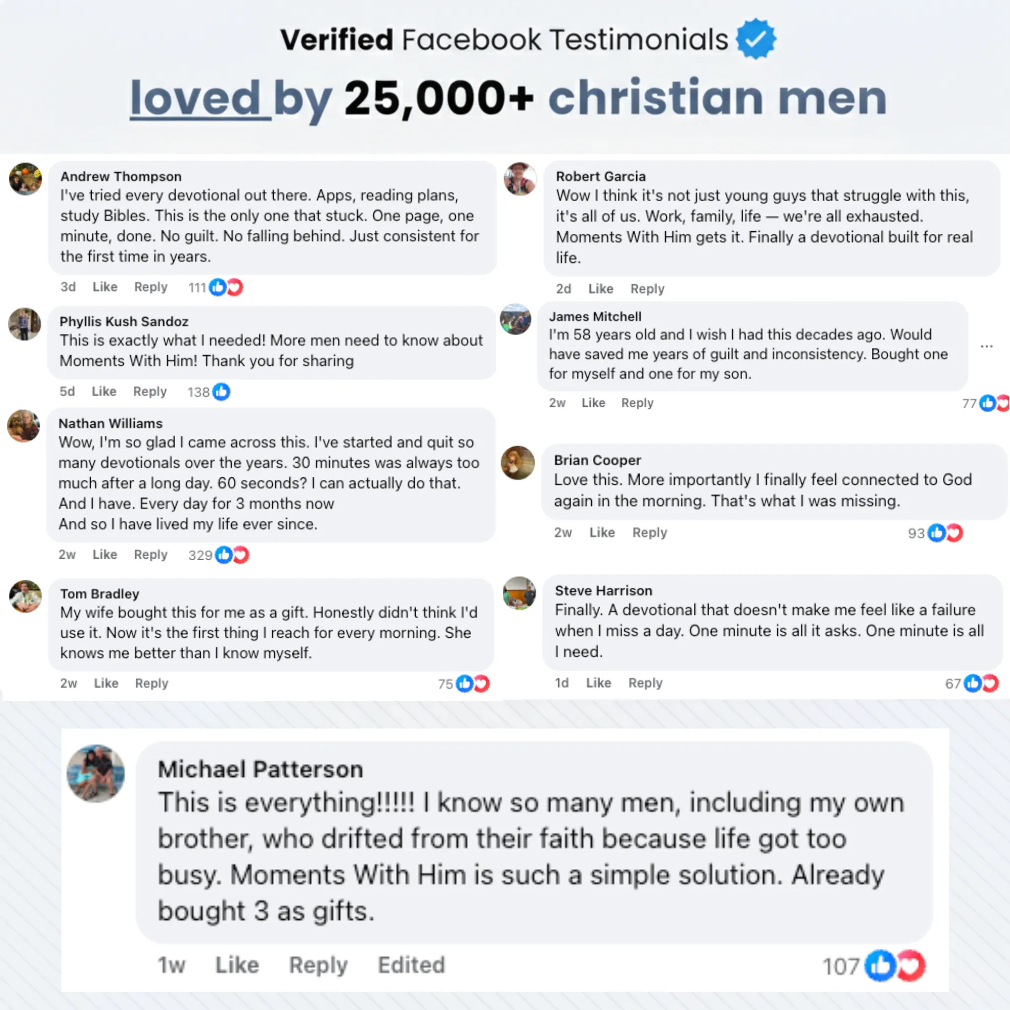 One Minute With God: 365-Day Daily Prayer Book for Men