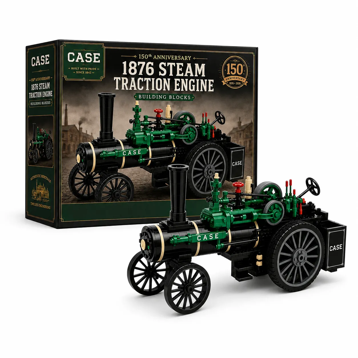 🔥Last Day 49% OFF⚙️ 150th Anniversary 1876 Steam Traction Engine Building Blocks