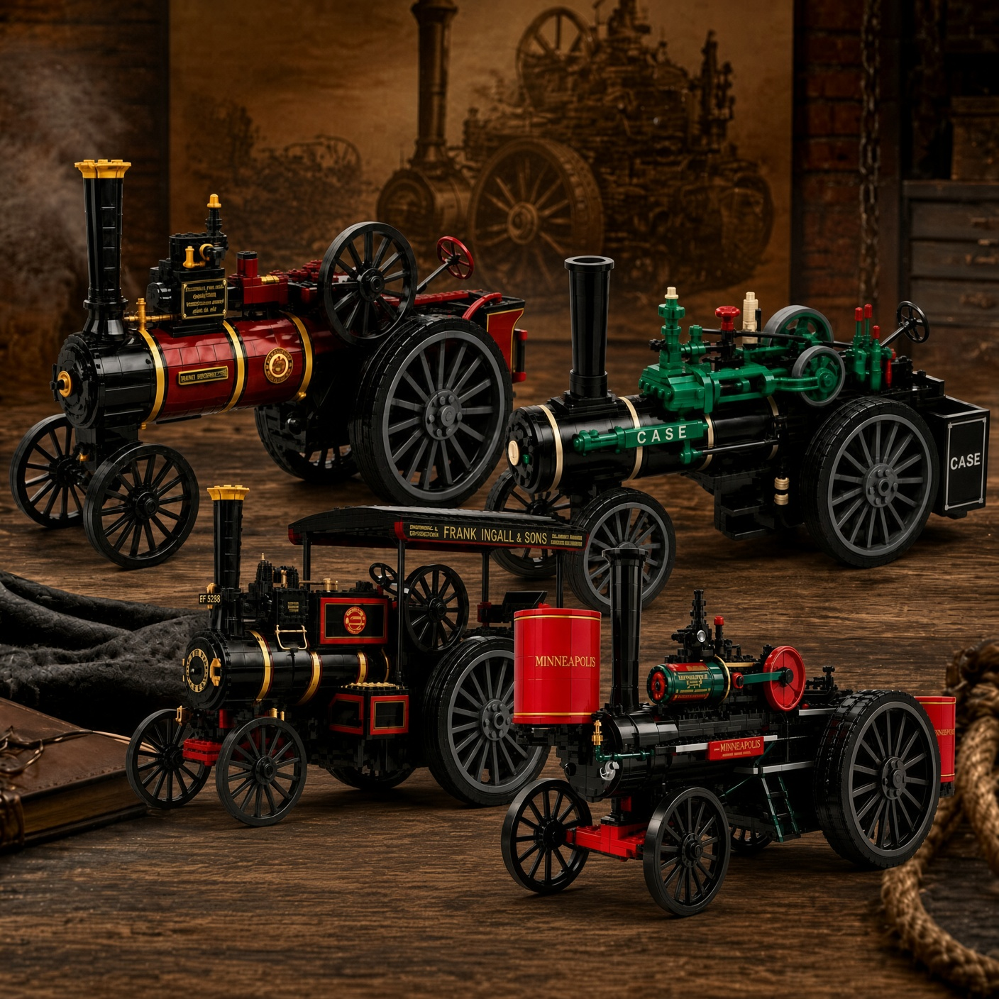 🚂🌾Steam Heritage Collection — Vintage Steam Engine Building Sets
