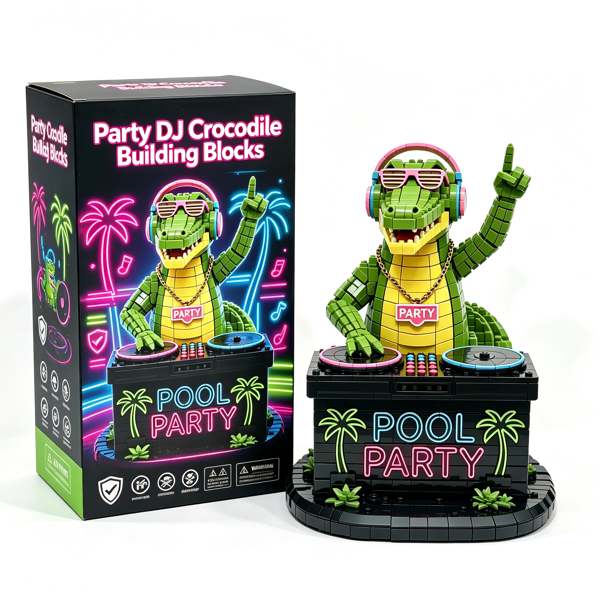 Party DJ Crocodile Building Blocks