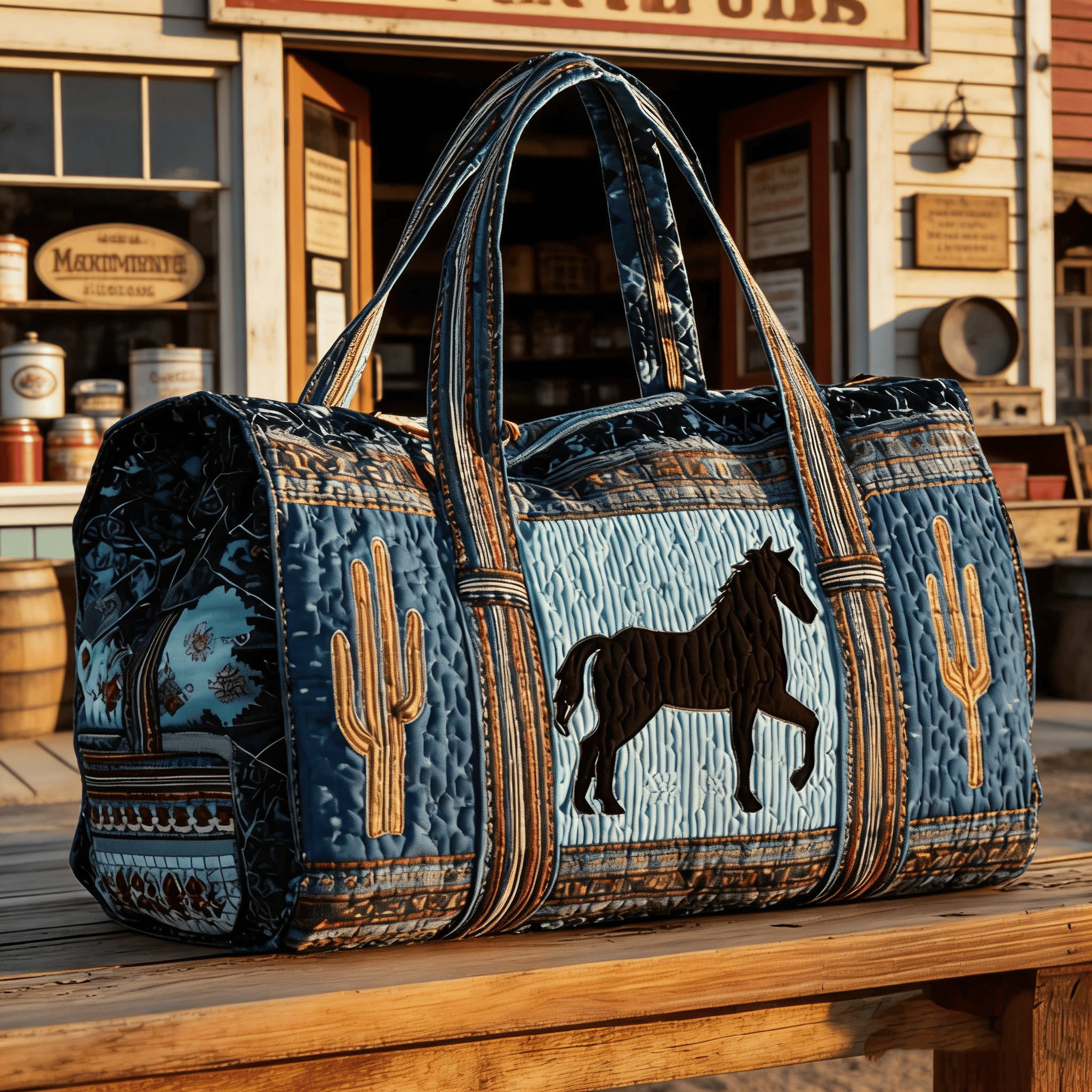 🤠🐎Western-Inspired Quilted Duffle for Every Adventure