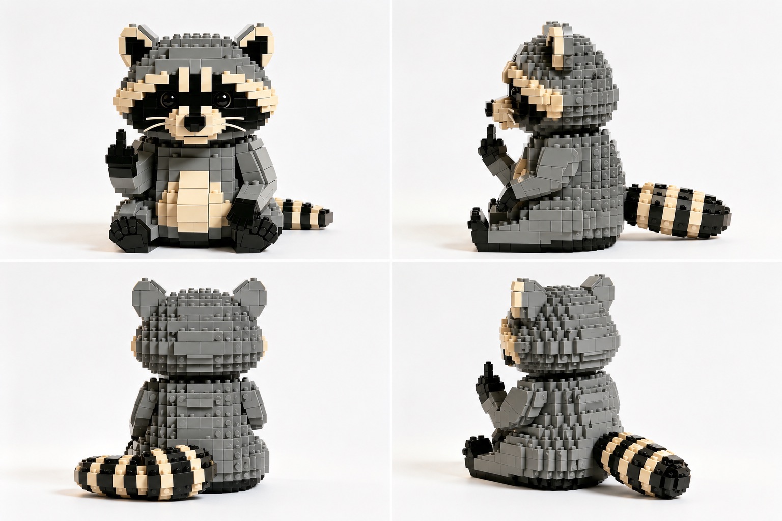 Sarcastic Raccoon Building Block Set
