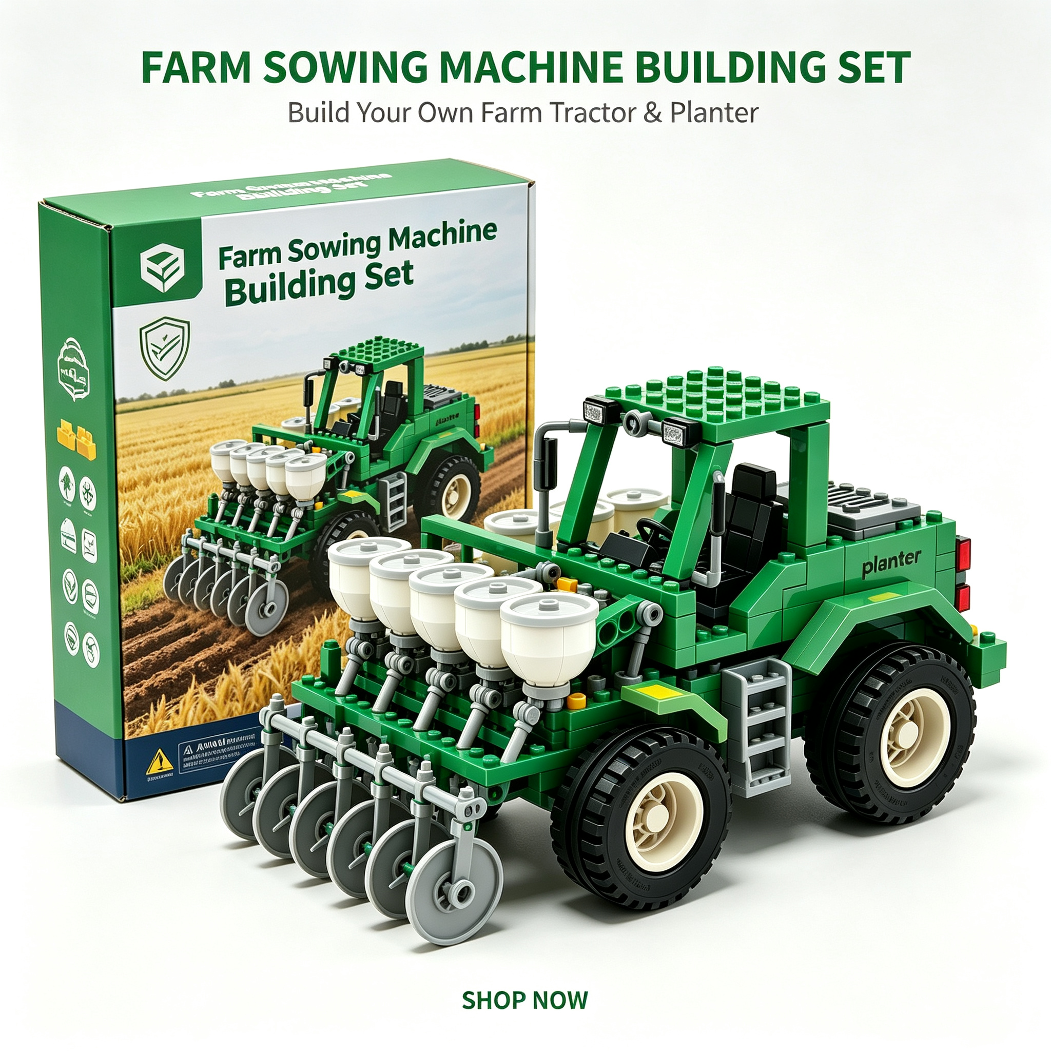 Farm Sowing Machine Building Set