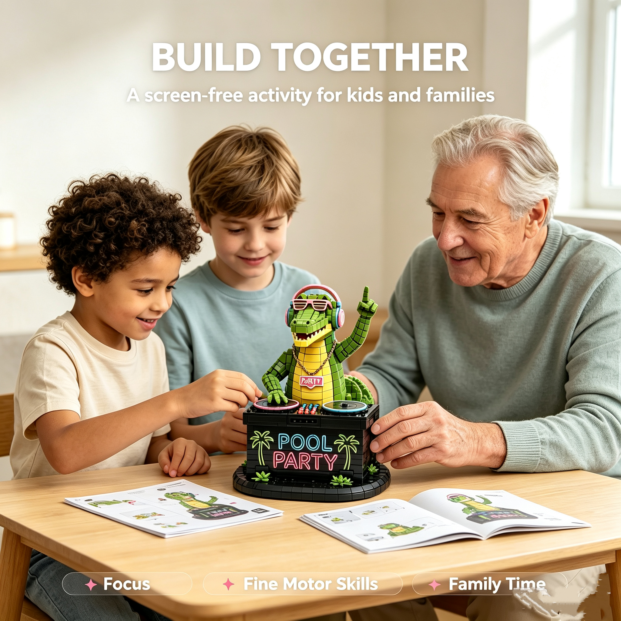 Party DJ Crocodile Building Blocks
