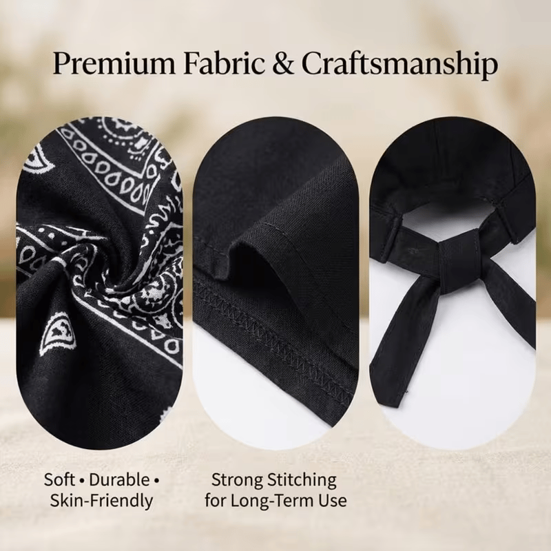 Paisley Cooling Headscarf Cap Set, Motorcycle Pirate Head Wrap Safety Helmet Liner