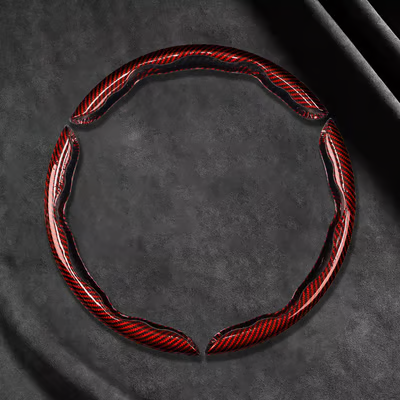 Carbon Fiber Silicone Anti-Slip Car Steering Wheel Cover Universal Fit