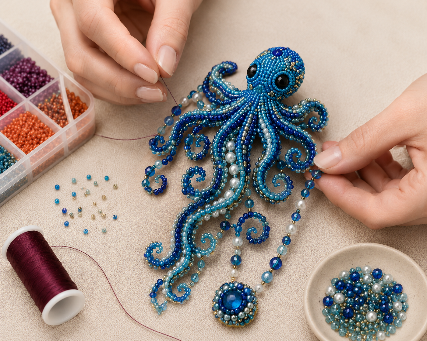 🌊 DIY Ocean Beaded Bracelet Kit – Create Your Own Sea-Inspired Jewelry ✨