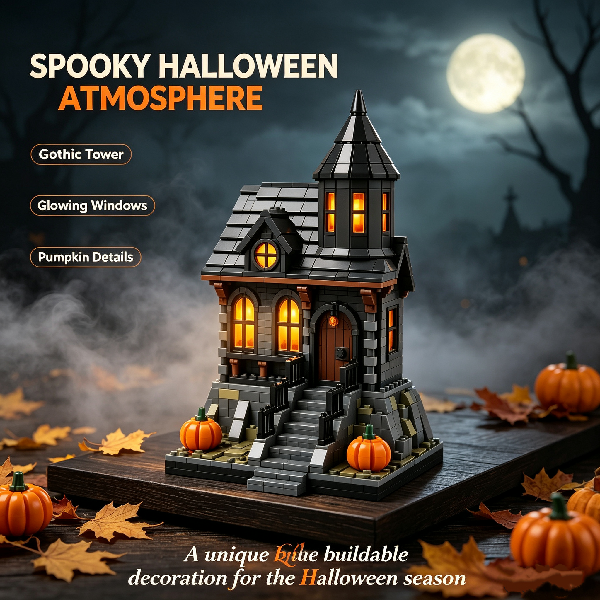 🔥🎃Haunted Manor Building Blocks