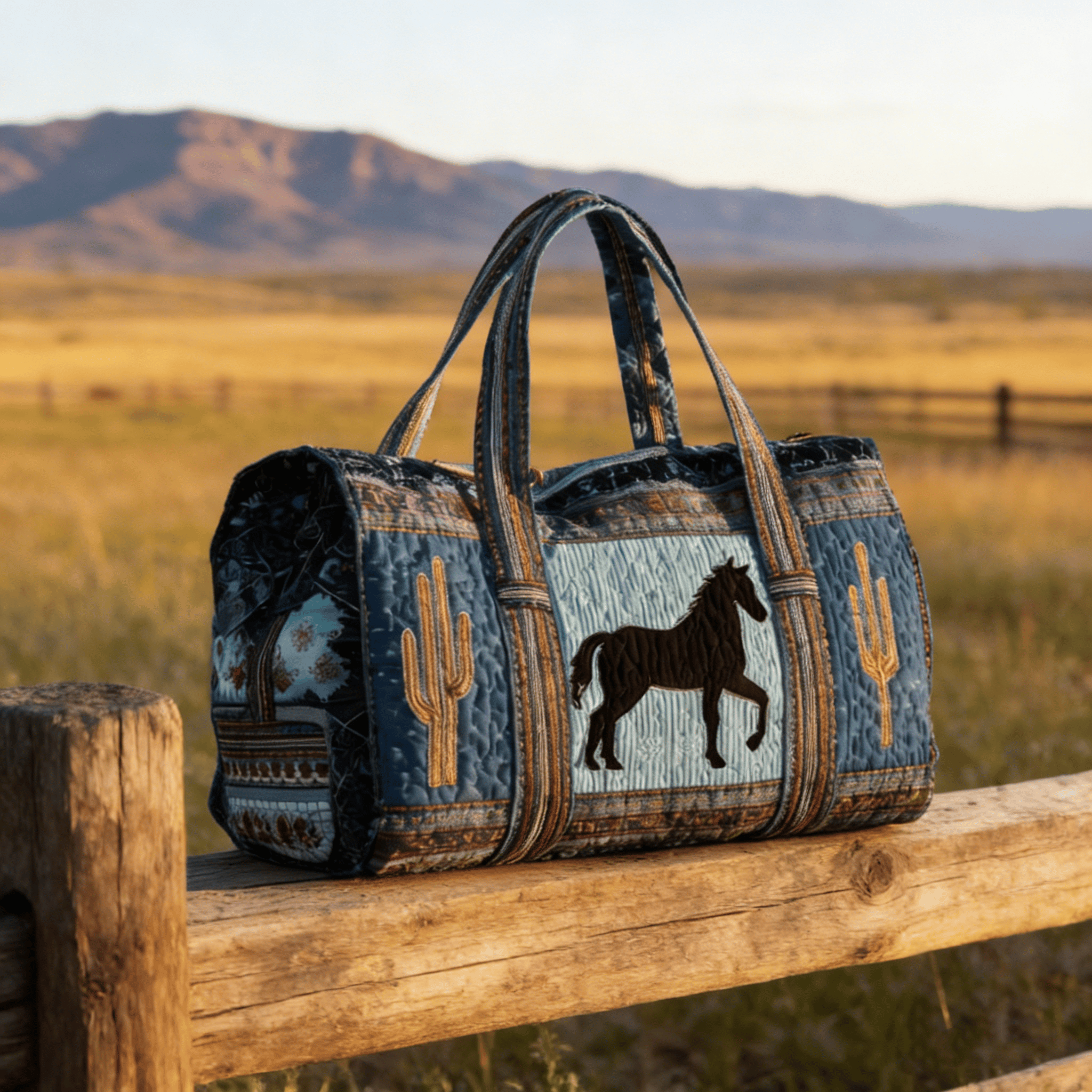 🤠🐎Western-Inspired Quilted Duffle for Every Adventure