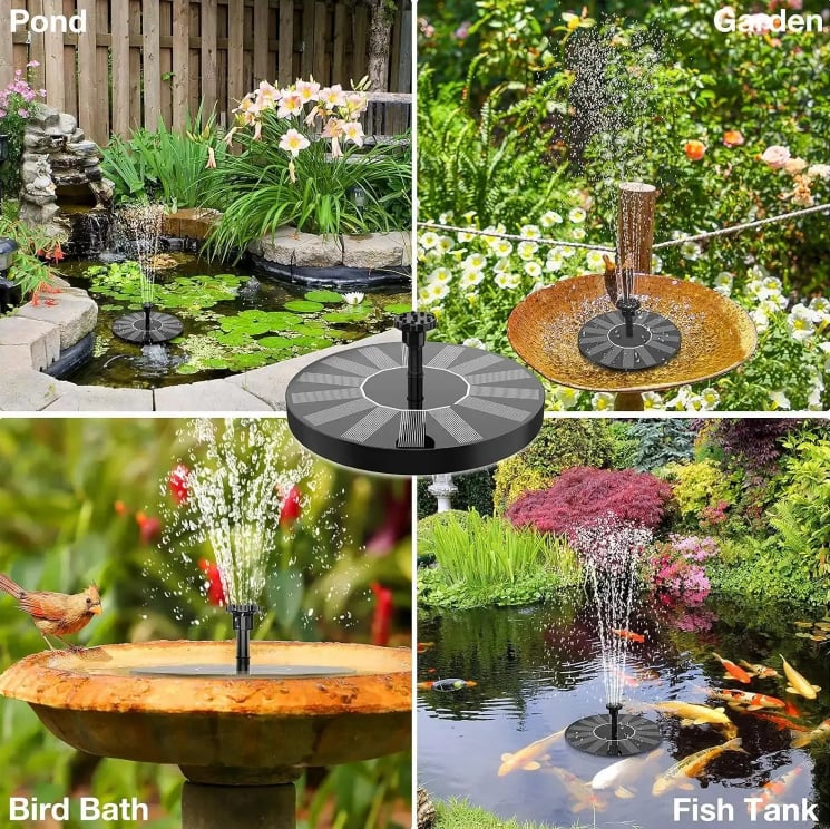 ⚡Hot Sales 49% OFF🔥Solar Bath Fountain with 6 Nozzle