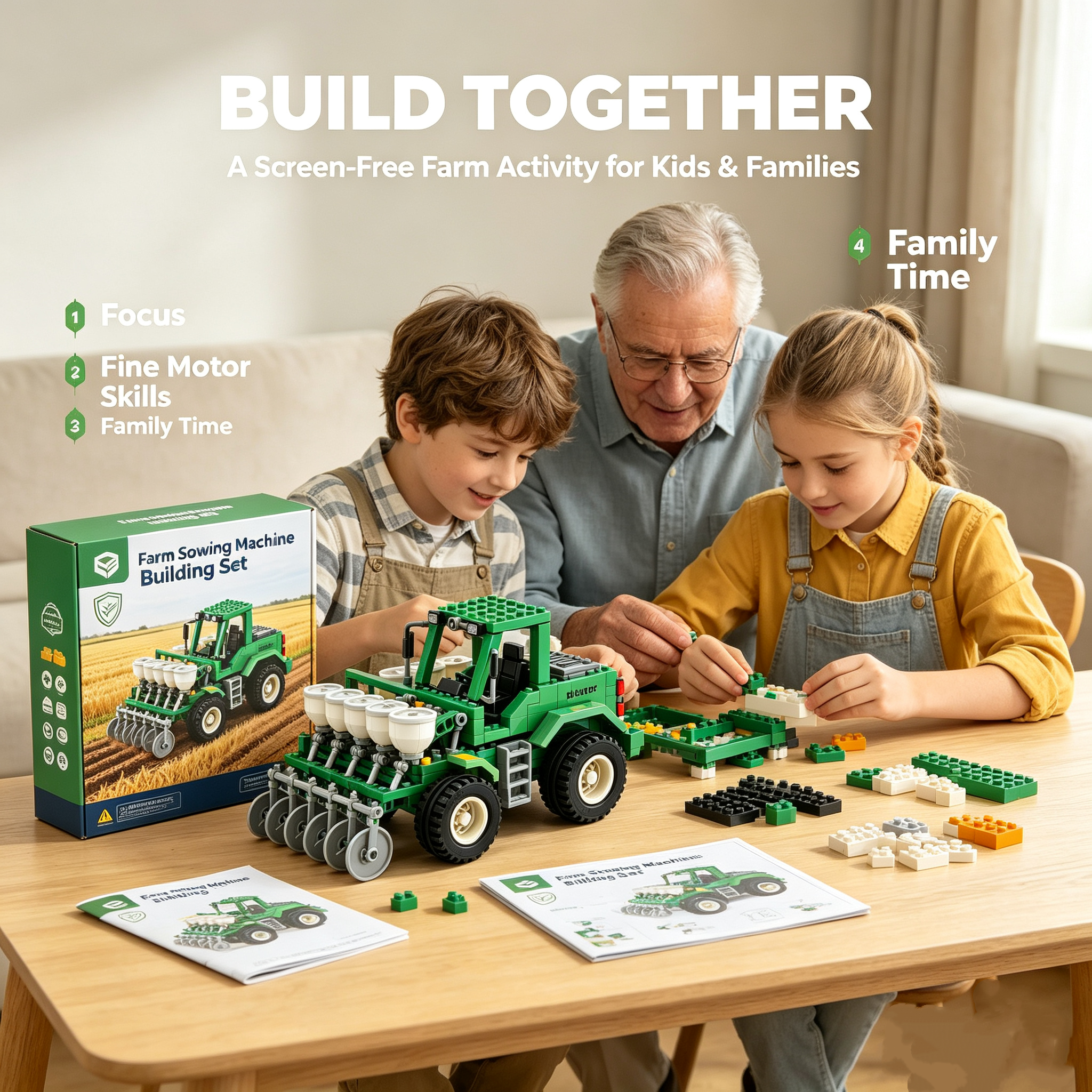 Farm Sowing Machine Building Set