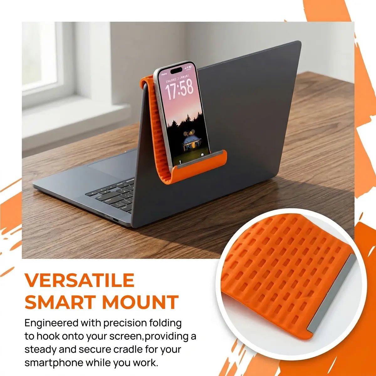 Flexible silicon  Phone holder stand, Bendable Rollable Foldable Design