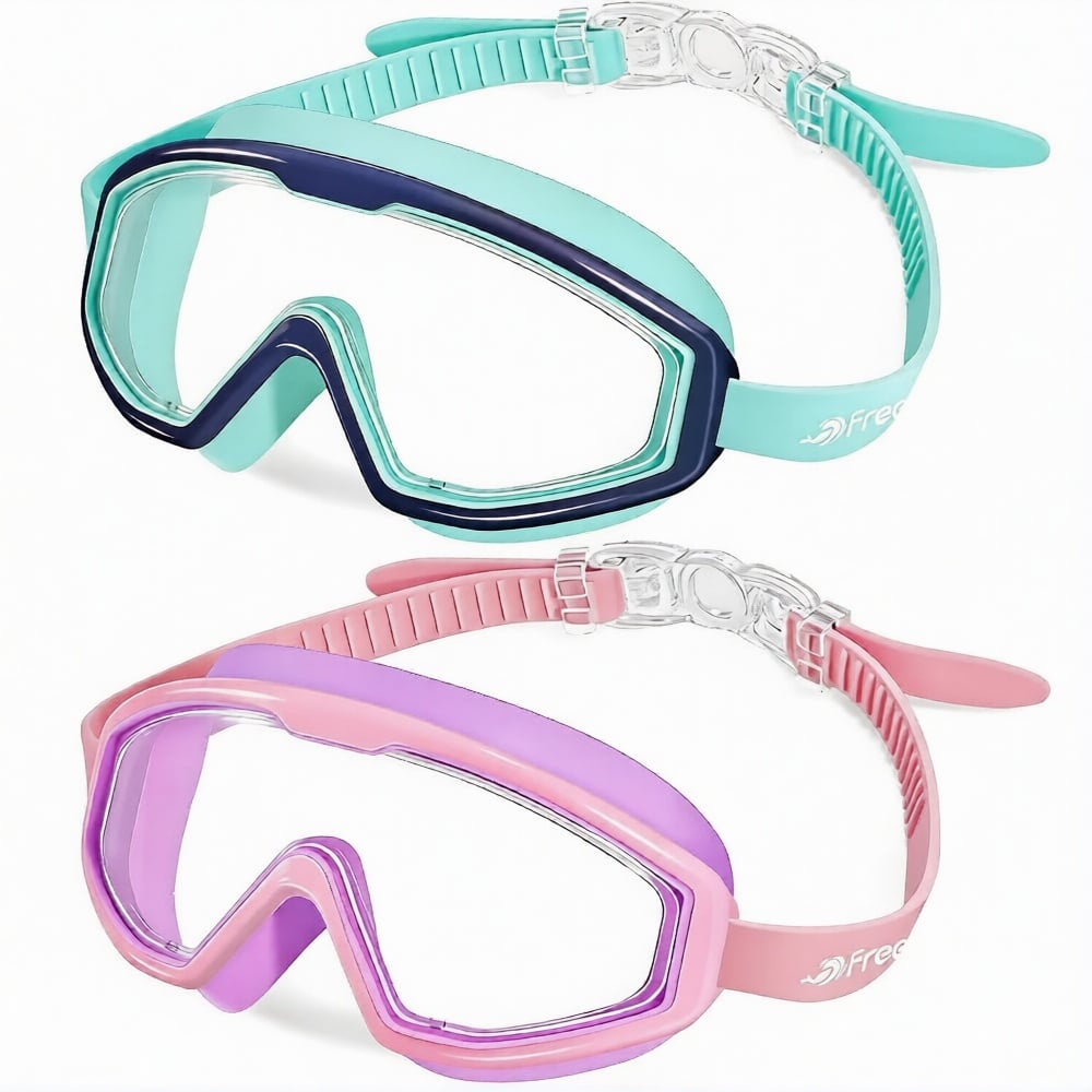 🏊‍♂️🔥Kids Swim Goggles for 3-15 UV Protection Anti-Fog High Definition Waterproof Adjustable Goggles