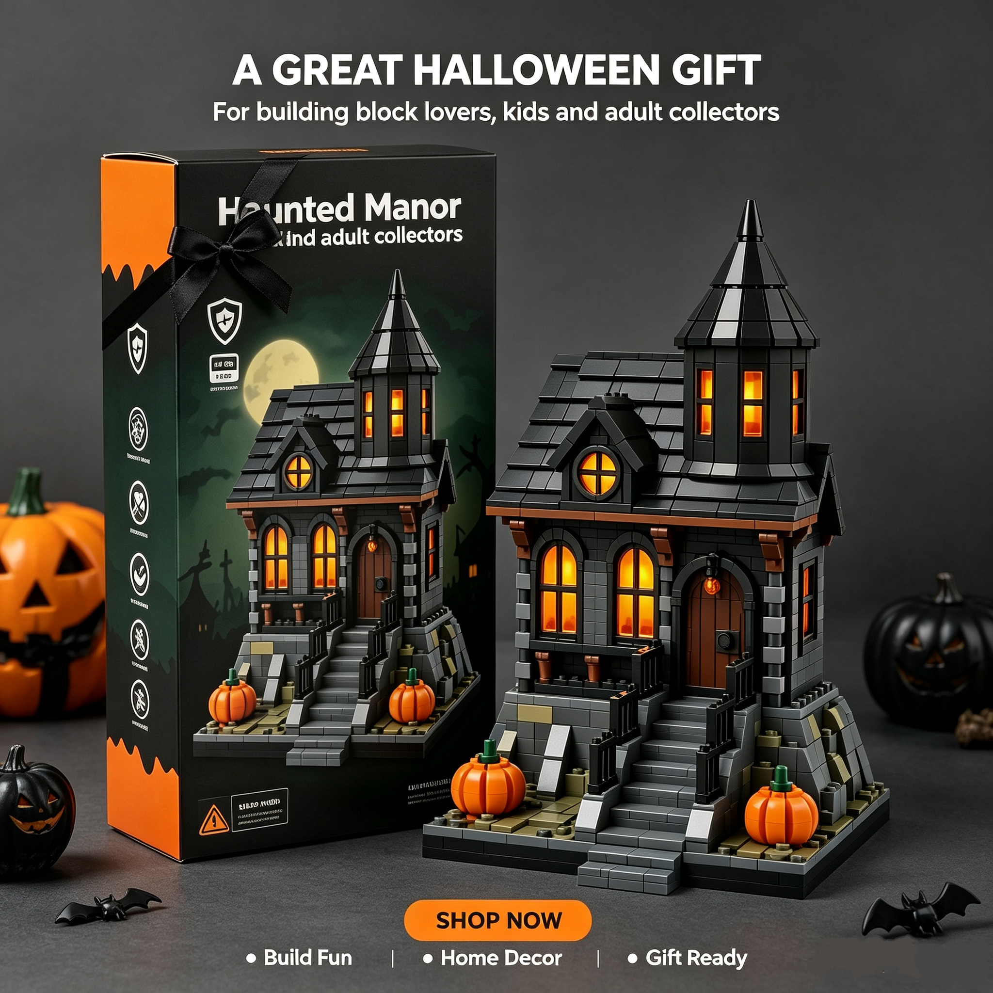 🔥🎃Haunted Manor Building Blocks