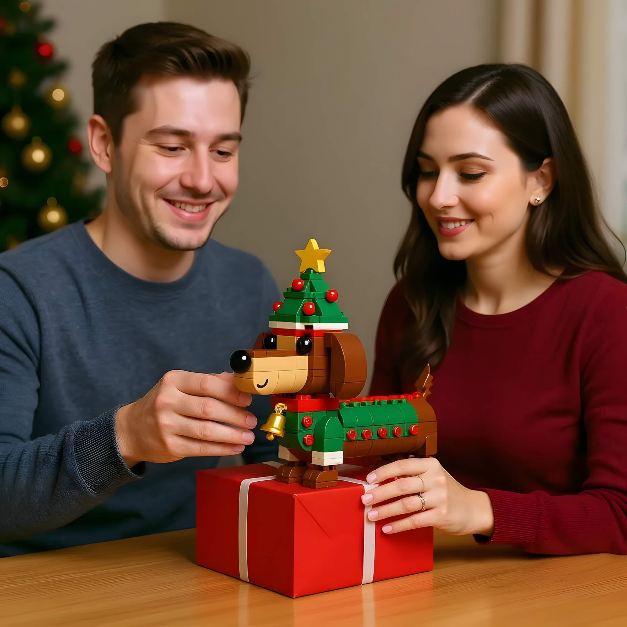 🎅 2025 Christmas Limited Edition Dachshund Brick Set🐕
