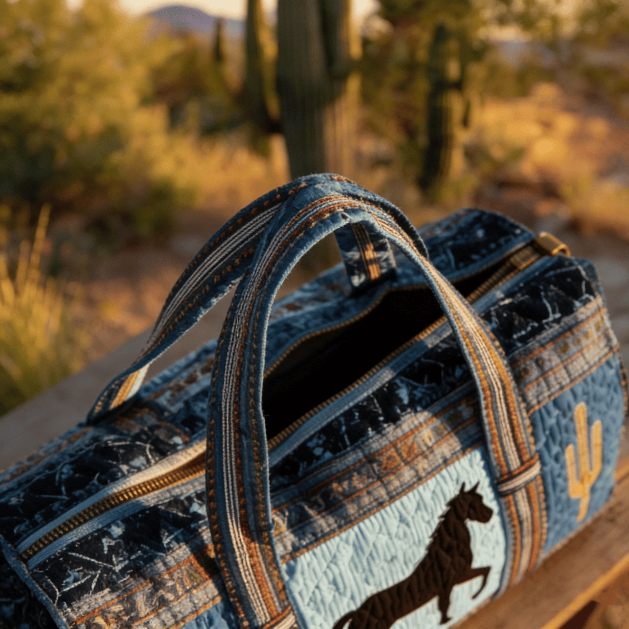 🤠🐎Western-Inspired Quilted Duffle for Every Adventure
