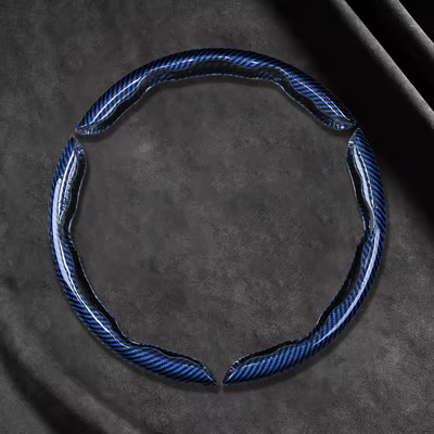 Carbon Fiber Silicone Anti-Slip Car Steering Wheel Cover Universal Fit