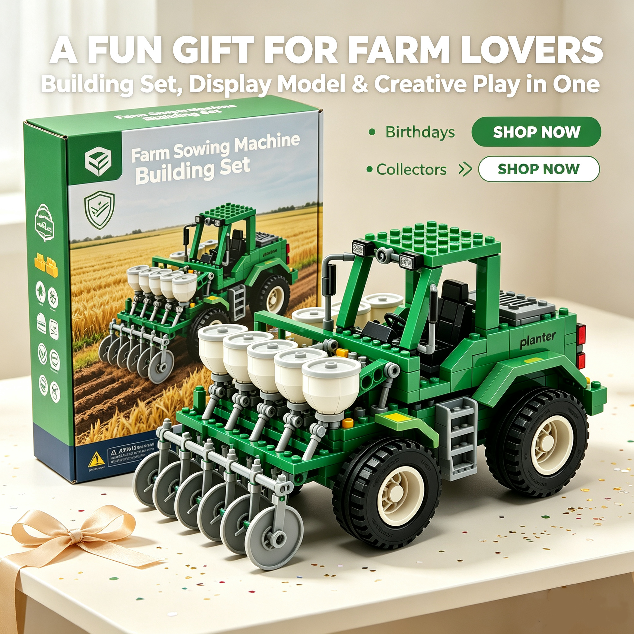 Farm Sowing Machine Building Set