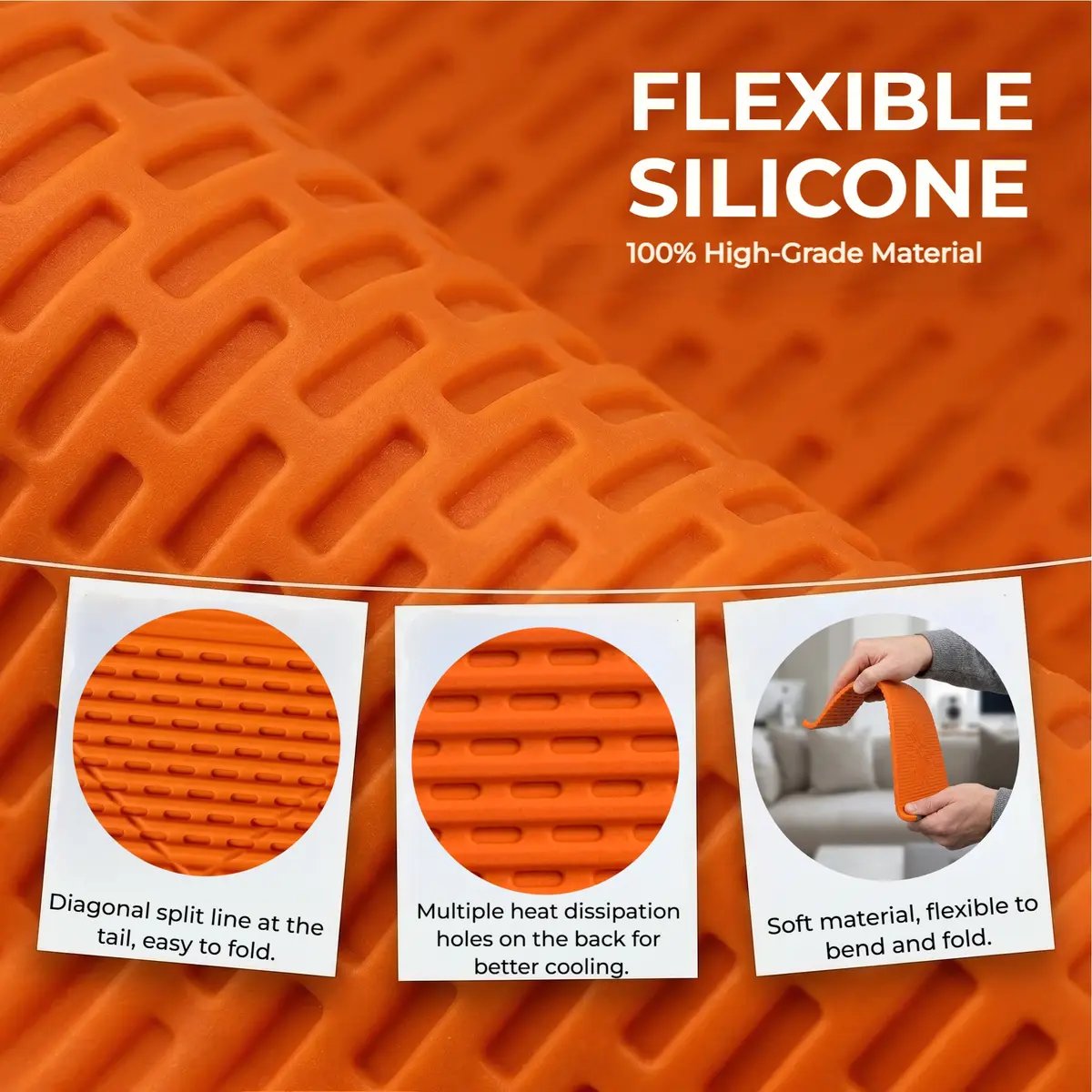 Flexible silicon  Phone holder stand, Bendable Rollable Foldable Design