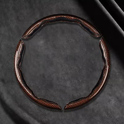 Carbon Fiber Silicone Anti-Slip Car Steering Wheel Cover Universal Fit