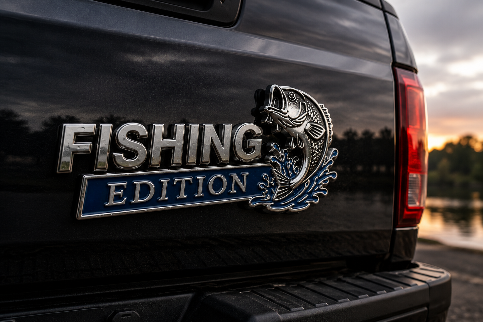 🎣 Fishing Edition 3D Metal Car Emblem Badge