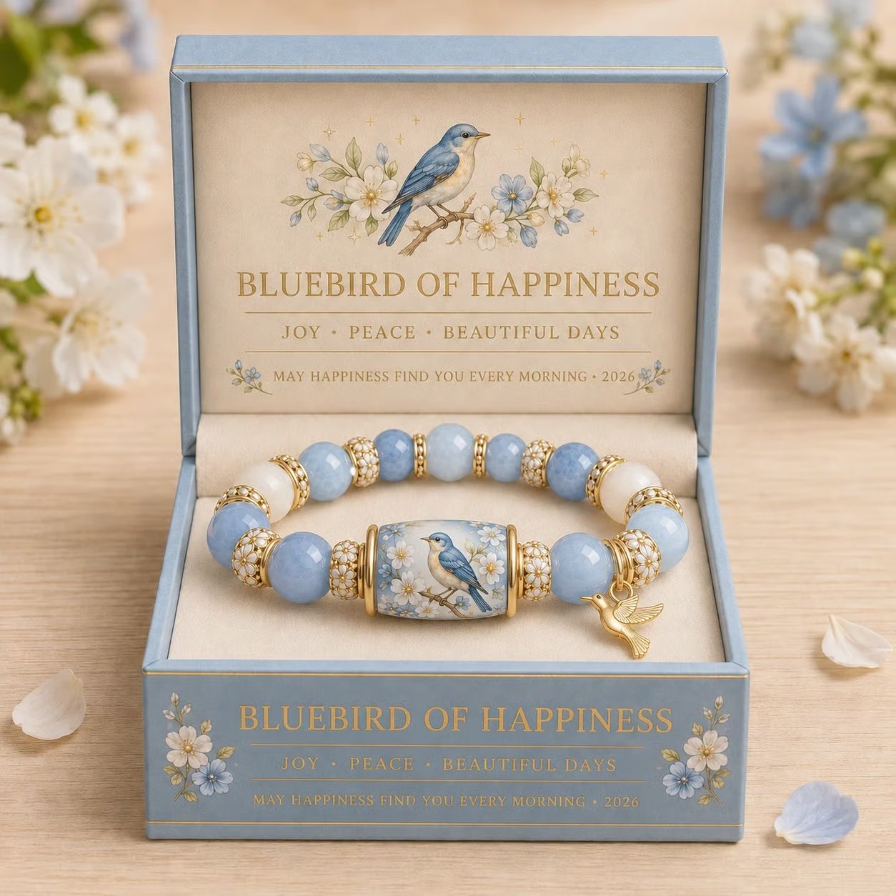 🙏 2026 Limited Edition Bluebird Blessings Bracelet  with Exquisite Gift Box