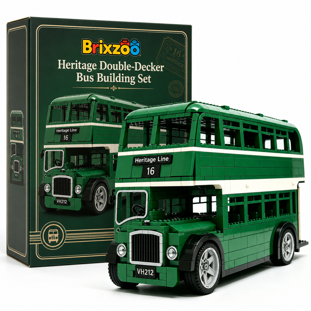 1960s Heritage Double-Decker Bus Building Set 🚛