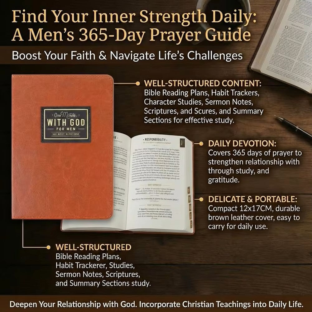 One Minute With God: 365-Day Daily Prayer Book for Men