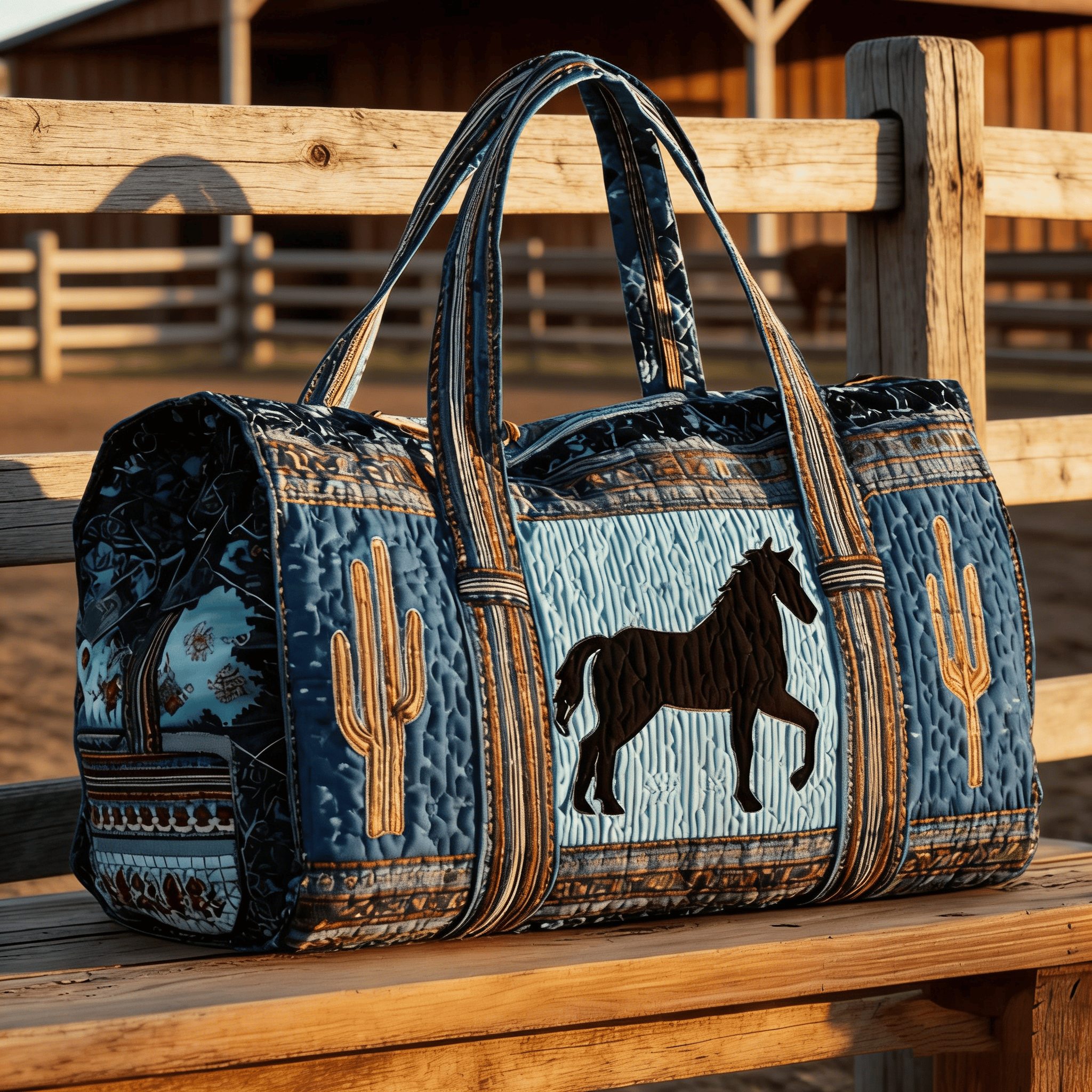 🤠🐎Western-Inspired Quilted Duffle for Every Adventure