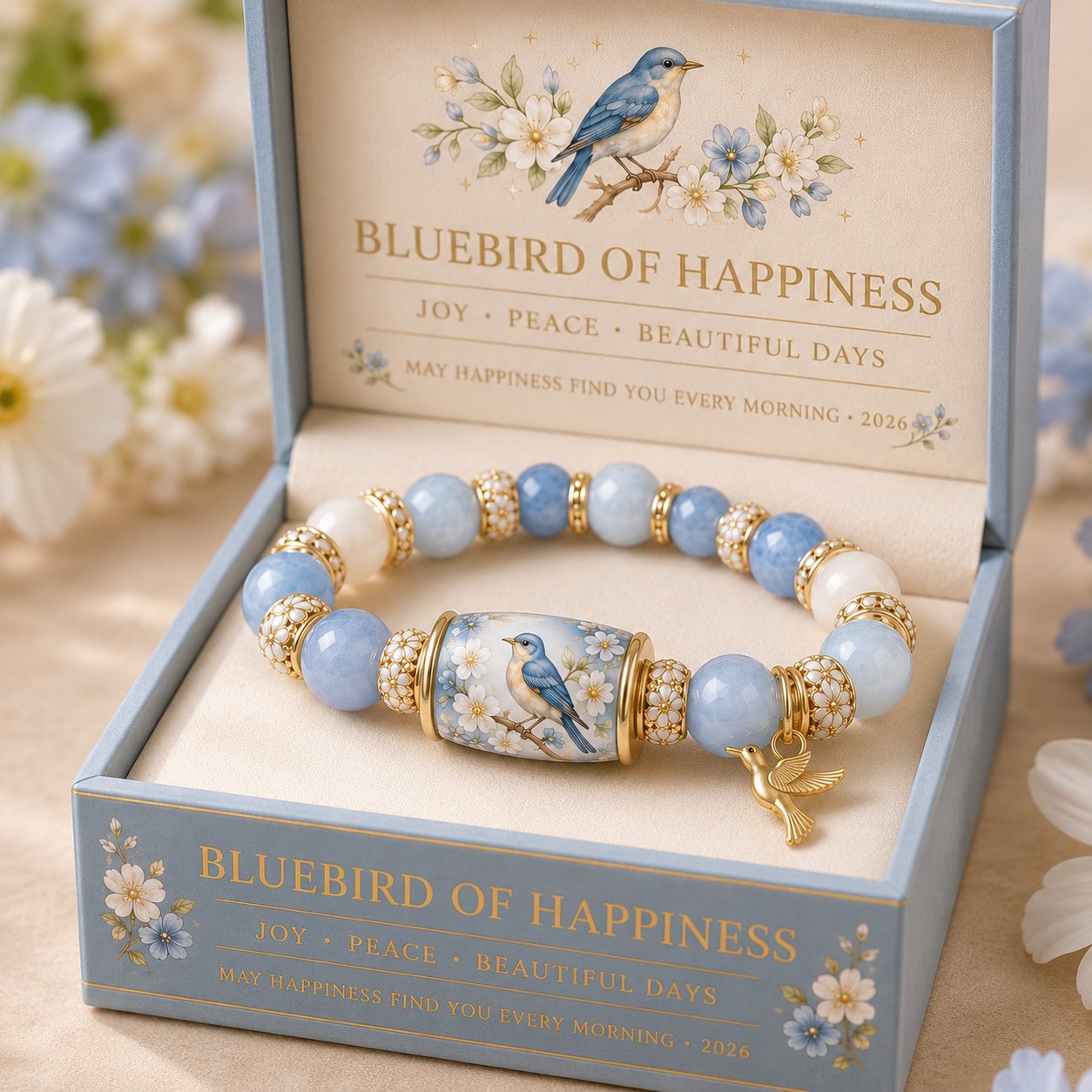 🙏 2026 Limited Edition Bluebird Blessings Bracelet  with Exquisite Gift Box