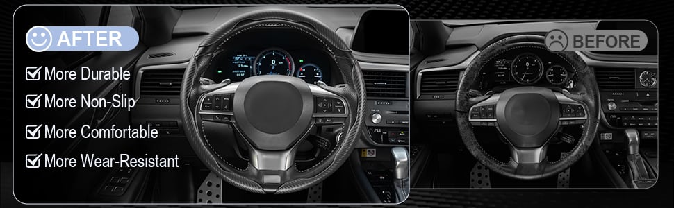 Car Carbon Steering Wheel Cover