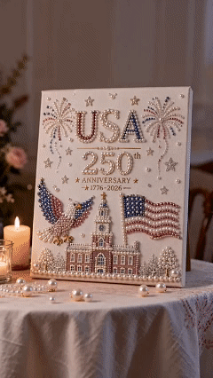 🇺🇸 USA 250th Anniversary DIY Pearl Painting Kit ✨❤️‍🔥Buy 2 Free Shipping