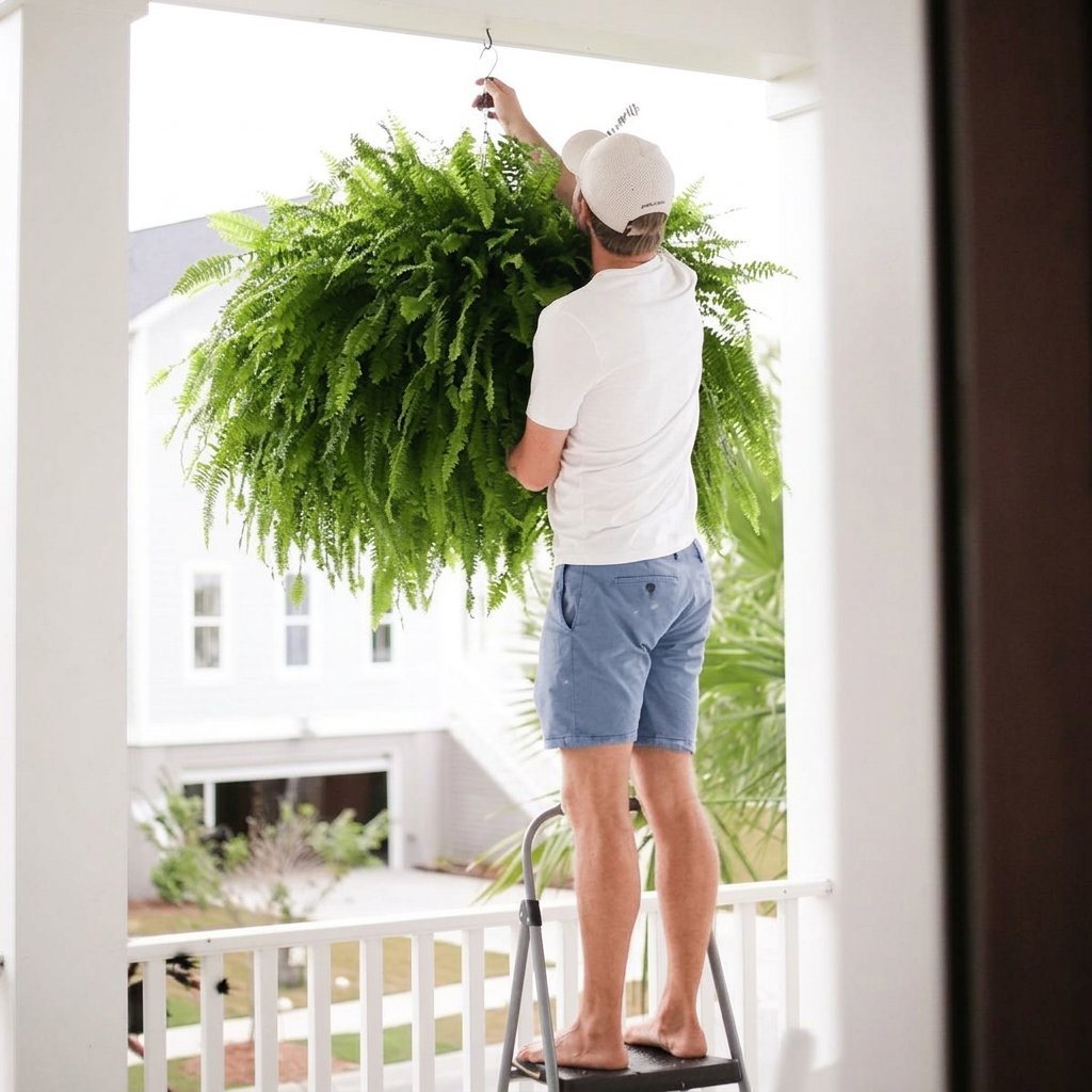 🌱 UV-Resistant Lifelike Artificial Boston Fern