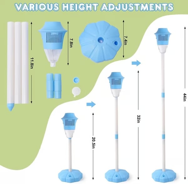 ✨ One-Button Bubble Machine – LED Lights, Day & Night Fun, for Kids & Parties ☃