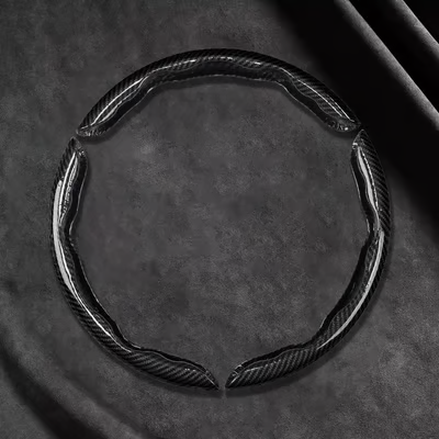 Carbon Fiber Silicone Anti-Slip Car Steering Wheel Cover Universal Fit